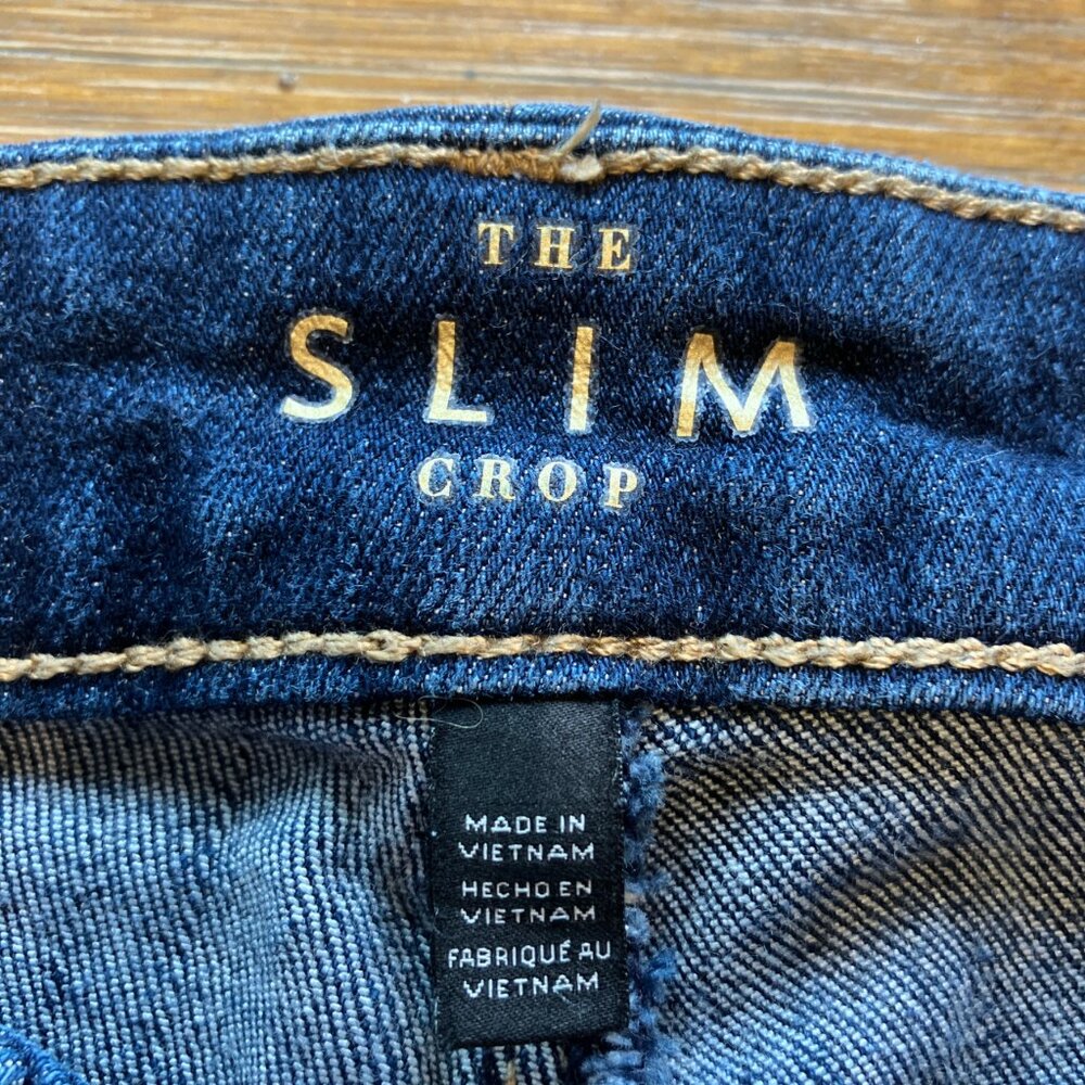 White‎ House Black Market The Slim Crop dark wash denim jean size 4 - Picture 4 of 8